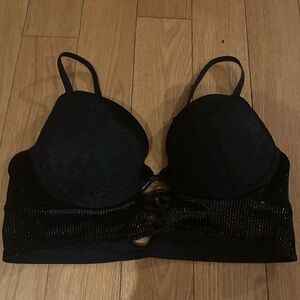 La Senza black crop top sparkly size small US